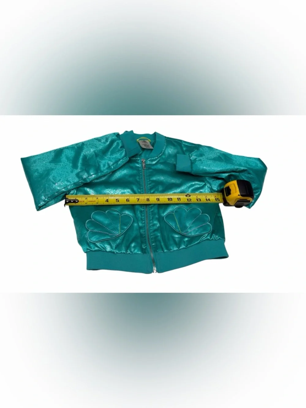 Disney Store Girl Princess‎ Ariel Mermaid Jacket Full Zip Green Size 7-8